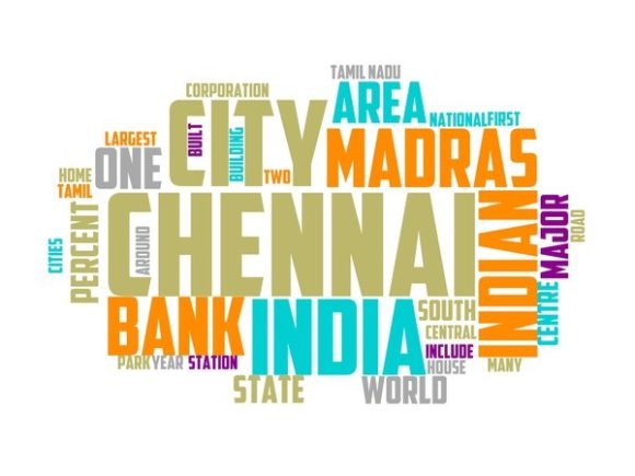 Chennai Typography Print: Hand-Drawn Wordcloud Art