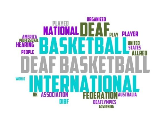 Deaf Basketball Typography Skinny Tumble: A Vibrant Word Cloud for Inclusive, Creative Expression