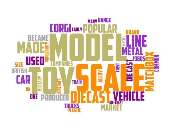 Die Cast Toy Typography Banner
