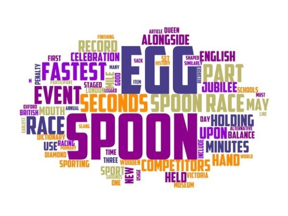 Egg and Spoon Race Typography Tshirt