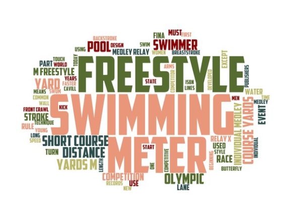 Freestyle Swimming Typography Tie Dye
