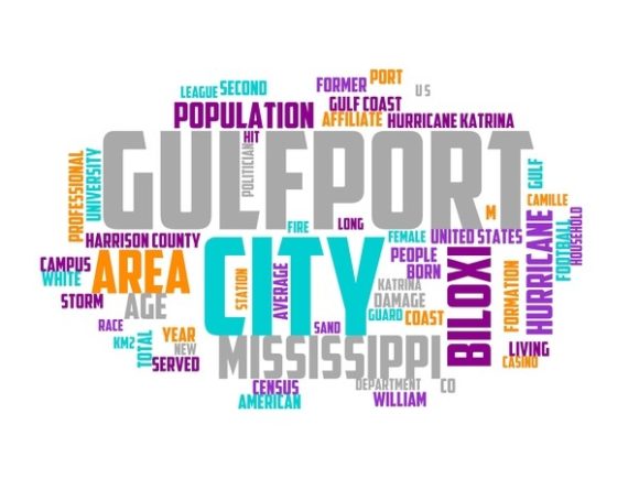 Gulfport Typography Tie Dye